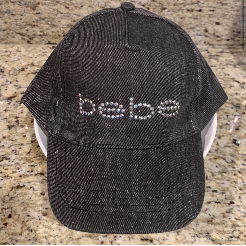 Bebe hat with Rhinestone Logo Embellished Baseball Cap 🧢